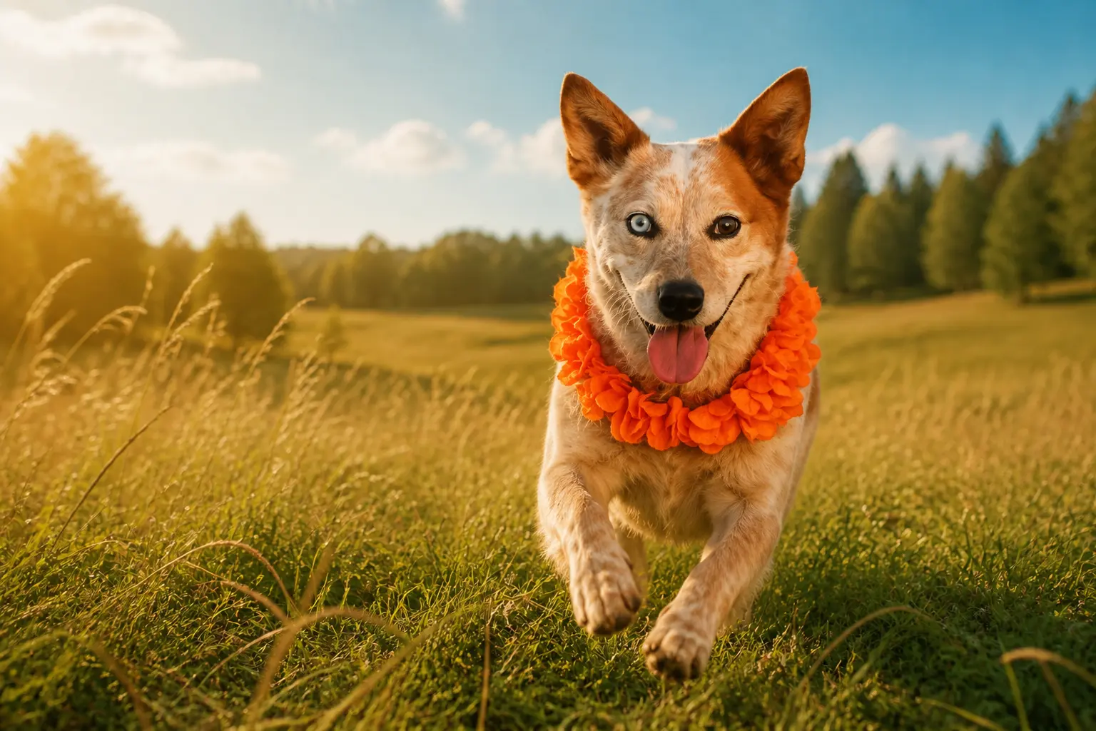 Happy golden retriever outdoors